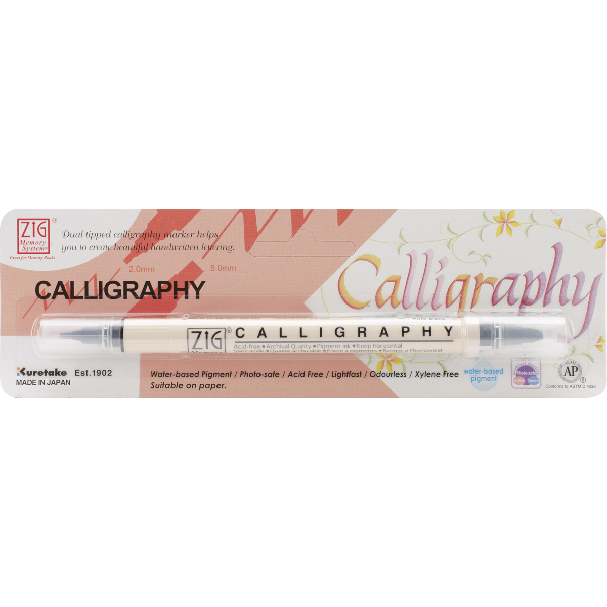 Zig Memory System Calligraphy Marker Pure Black Zig Memory System Calligraphy Marker Pure Black